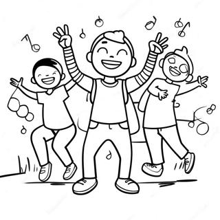 Pagina Para Colorir Festa De Danca Gonoodle 27264-24862