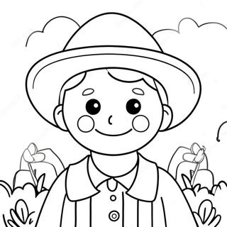 Pagina Para Colorir De Menino Peregrino Fofo 27374-24952