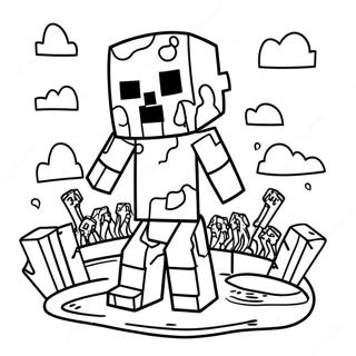 Pagina Para Colorir Do Zumbi Do Minecraft 27533-25066