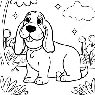 Pagina Para Colorir De Basset Hound Brincalhao No Parque 27584-25111