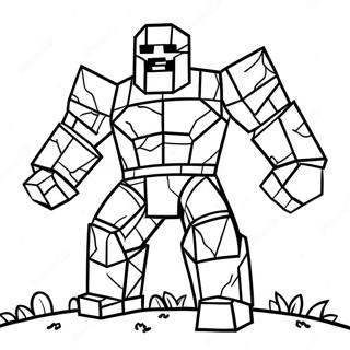 Pagina Para Colorir Do Golem De Ferro Do Minecraft 27663-25171