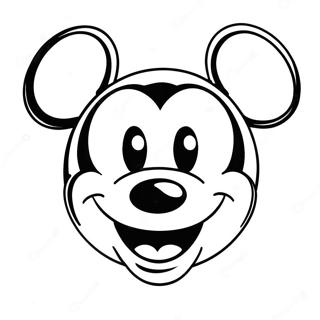 Pagina Para Colorir Do Rosto Do Mickey Mouse Feliz 27674-25181