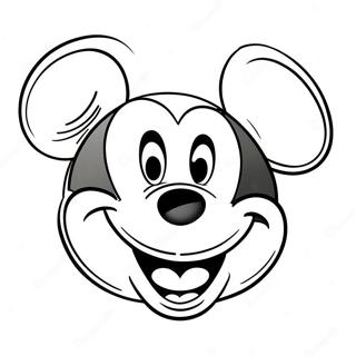 Pagina Para Colorir Do Rosto Do Mickey Mouse Feliz 27674-25183