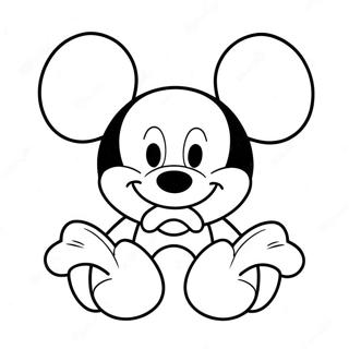 Pagina Para Colorir Do Rosto Do Mickey Mouse Feliz 27674-25184