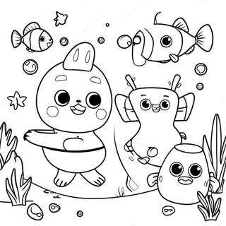 Pagina Para Colorir Da Aventura Subaquatica Do Pinkfong E Amigos 2768-2256