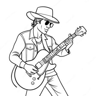 Pagina Para Colorir Do Legal Rockstar Tocando Violao 27784-25270