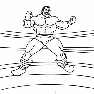 Pagina Para Colorir Do Lutador Da Wwe Pulando Sobre O Oponente 27834-25309