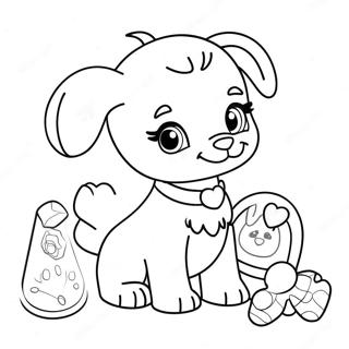 Pagina Para Colorir Do Cachorrinho Barbie Fofo Brincando Com Brinquedos 27995-25430