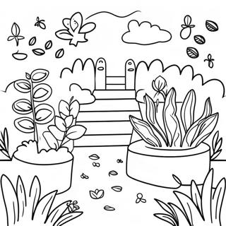 Pagina Para Colorir Jardim De Ervas Coloridas 28035-25461