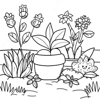 Pagina Para Colorir Jardim De Ervas Coloridas 28035-25463