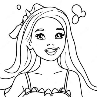 Halloween Barbie Páginas Para Colorir