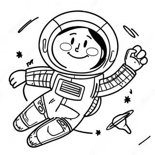 Pagina Para Colorir Astronauta Flutuando No Espaco 28356-25709