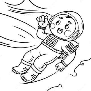 Pagina Para Colorir Astronauta Flutuando No Espaco 28356-25711