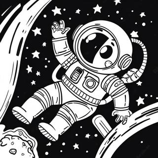 Pagina Para Colorir Astronauta Flutuando No Espaco 28356-25712