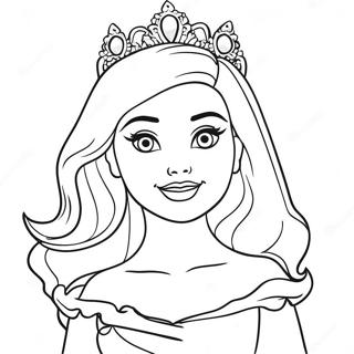 Pagina Para Colorir Da Cabeca Da Barbie Princesa 28426-25768