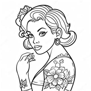 Pagina Para Colorir De Pin Up Vintage 28587-25885