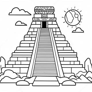 Pagina Para Colorir De Templo Maia Antigo 28607-25901