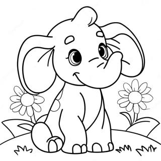 Pagina Para Colorir De Horton Com Flores Coloridas 28627-25919