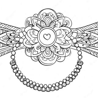 Pagina Para Colorir De Design De Pulseira De Amizade Colorida 28647-25935