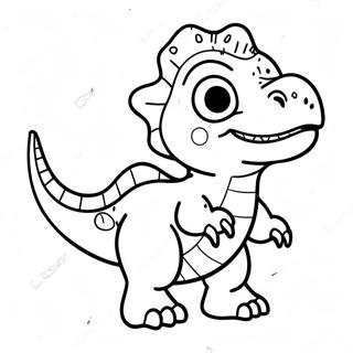 Pagina Para Colorir De Bebe T Rex Fofo 2869-2327