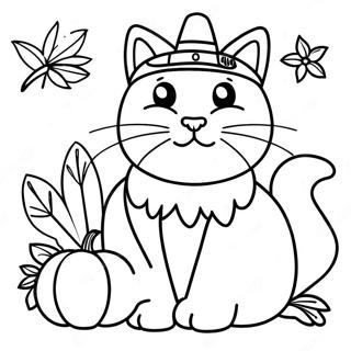 Pagina Para Colorir De Gato De Acao De Gracas 28956-26179