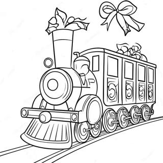 Pagina Para Colorir Trem De Natal Festivo Com Presentes 29107-26304