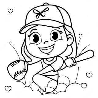 Eu Amo Paginas Para Colorir De Softball 29176-26354