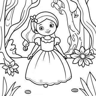 Paginas Para Colorir De Menina Fantastica Em Floresta Encantada 29187-26365