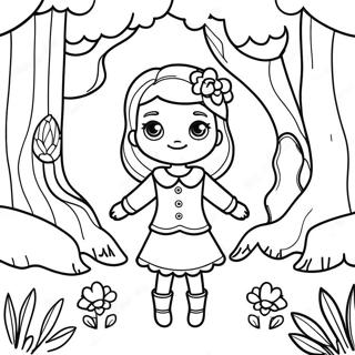 Paginas Para Colorir De Menina Fantastica Em Floresta Encantada 29187-26366