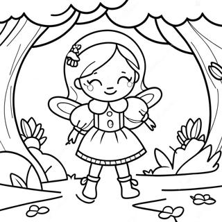 Paginas Para Colorir De Menina Fantastica Em Floresta Encantada 29187-26367