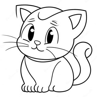 Gato De Desenho Animado Páginas Para Colorir