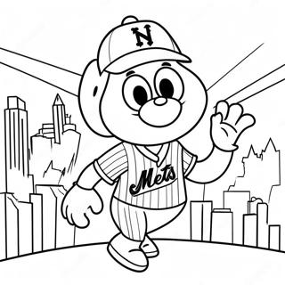 Pagina Para Colorir Do Mascote Dos New York Mets 29247-26413