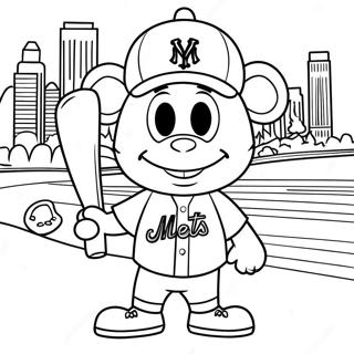 Pagina Para Colorir Do Mascote Dos New York Mets 29247-26415