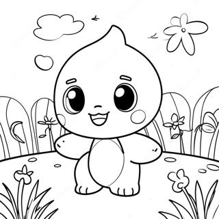 Pagina Para Colorir Do Chao Fofo Brincando No Jardim 29257-26424