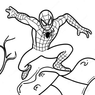 Pagina Para Colorir Da Cena De Acao Do Homem Aranha Vs Lagarto 29297-26455