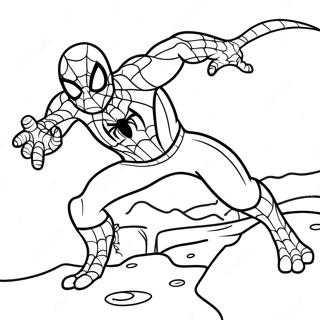 Pagina Para Colorir Da Cena De Acao Do Homem Aranha Vs Lagarto 29297-26456