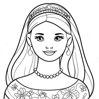 Pagina Para Colorir Da Boneca Barbie 29357-26491