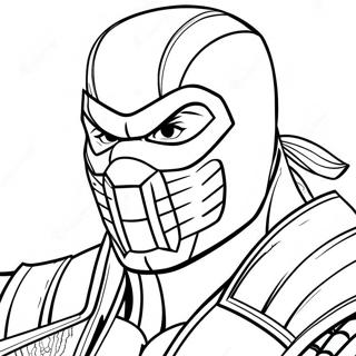 Pagina Para Colorir Do Sub Zero Do Mortal Kombat 29397-26524