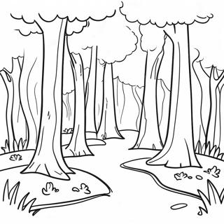 Pagina Para Colorir Da Paisagem Da Floresta 29497-26602