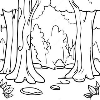 Pagina Para Colorir Da Paisagem Da Floresta 29497-26603