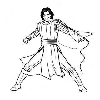 Pagina Para Colorir Do Kylo Ren Em Posicao De Batalha 29548-26646