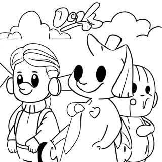 Pagina Para Colorir Dos Personagens Divertidos Do Dtkl 29588-26679