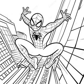 Pagina Para Colorir Do Homem Aranha De Terno Preto Balancando Pela Cidade 29598-26686