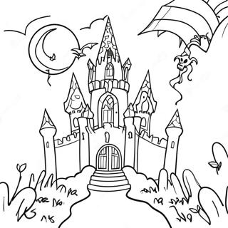 Pagina Para Colorir De Castelo Gotico Assustador 29747-26802