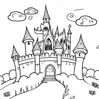 Pagina Para Colorir De Castelo Gotico Assustador 29747-26804