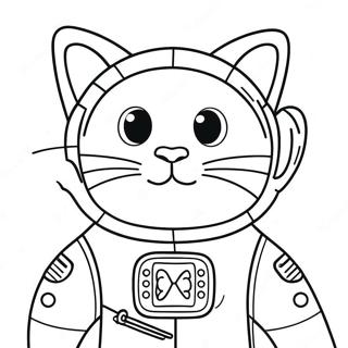 Pagina Para Colorir Do Gato Cosmico Em Um Traje Espacial 29798-26847