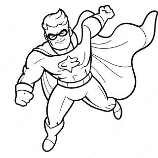 Pagina Para Colorir Do Poderoso Super Heroi Voando 29828-26869