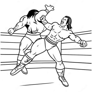 Pagina Para Colorir Do Lutador Da Wwe Pulando Sobre O Oponente 29838-26877