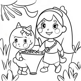 Pagina Para Colorir Da Like Nastya Brincando Com Amigos 30029-27024