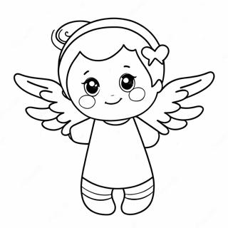 Pagina Para Colorir De Pequeno Anjo Fofo Com Coracao 30049-27037